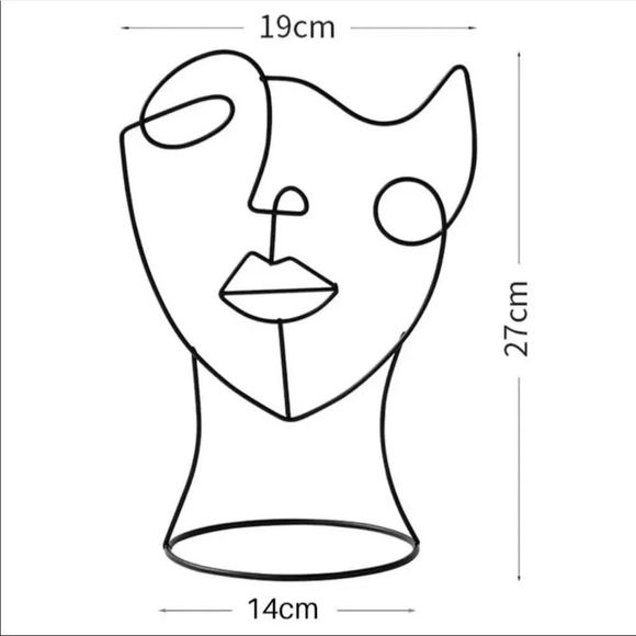 One line abstract home decor sculpture - Picture 5 of 5